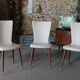 3 white Baumann chairs - Essor model
