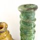 Green enamelled terracotta candle holder 50 cm