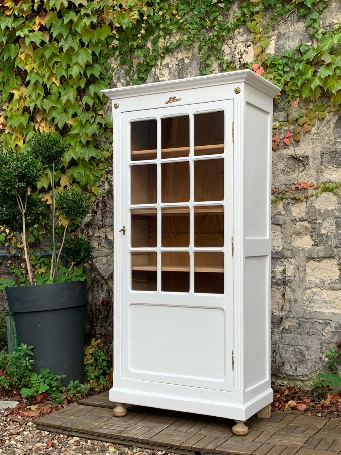 Antique Parisian glass cabinet H150