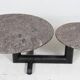 Sculptural coffee table in granite and wood, Italy 1980s.
