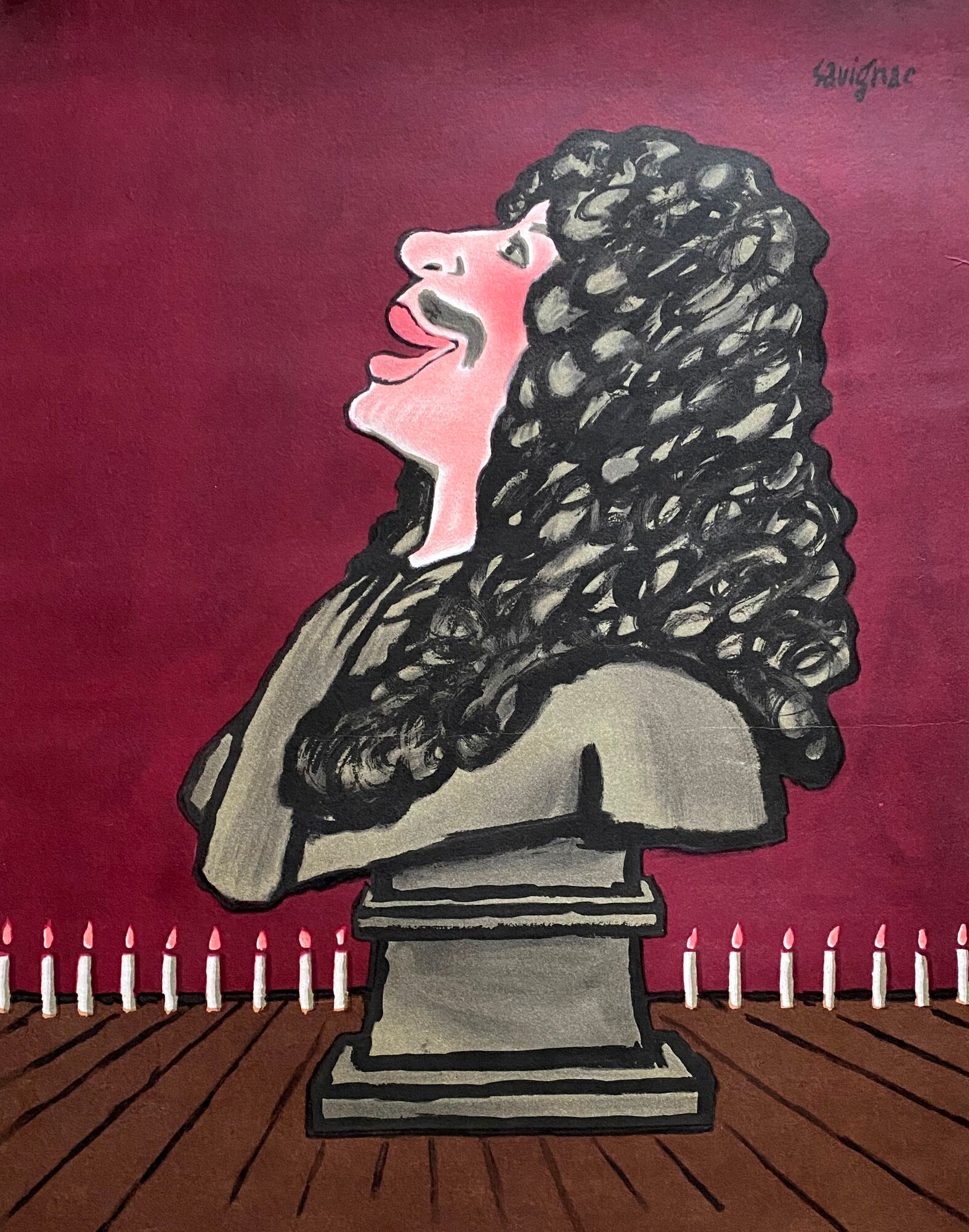 Original poster "Molière" Museum of Decorative Arts, Savignac 40x60cm 1973