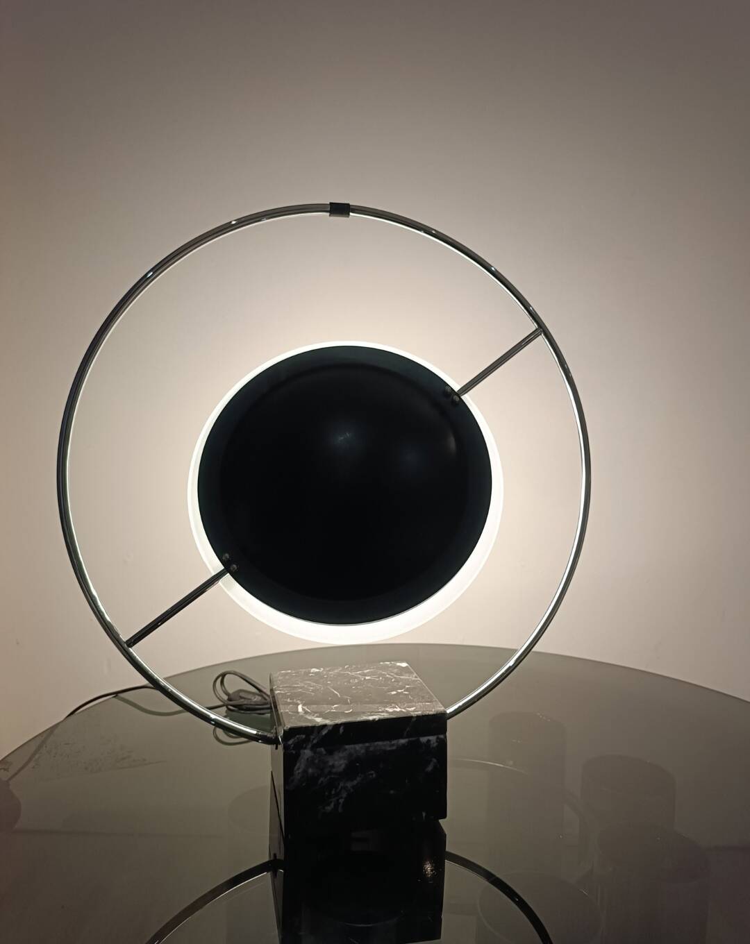 Saturn lamp by LG for Maison Lucien Gau, 1980