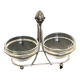1 old aperitif server in metal and glass