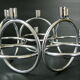 Candlestick space age chrome 1970