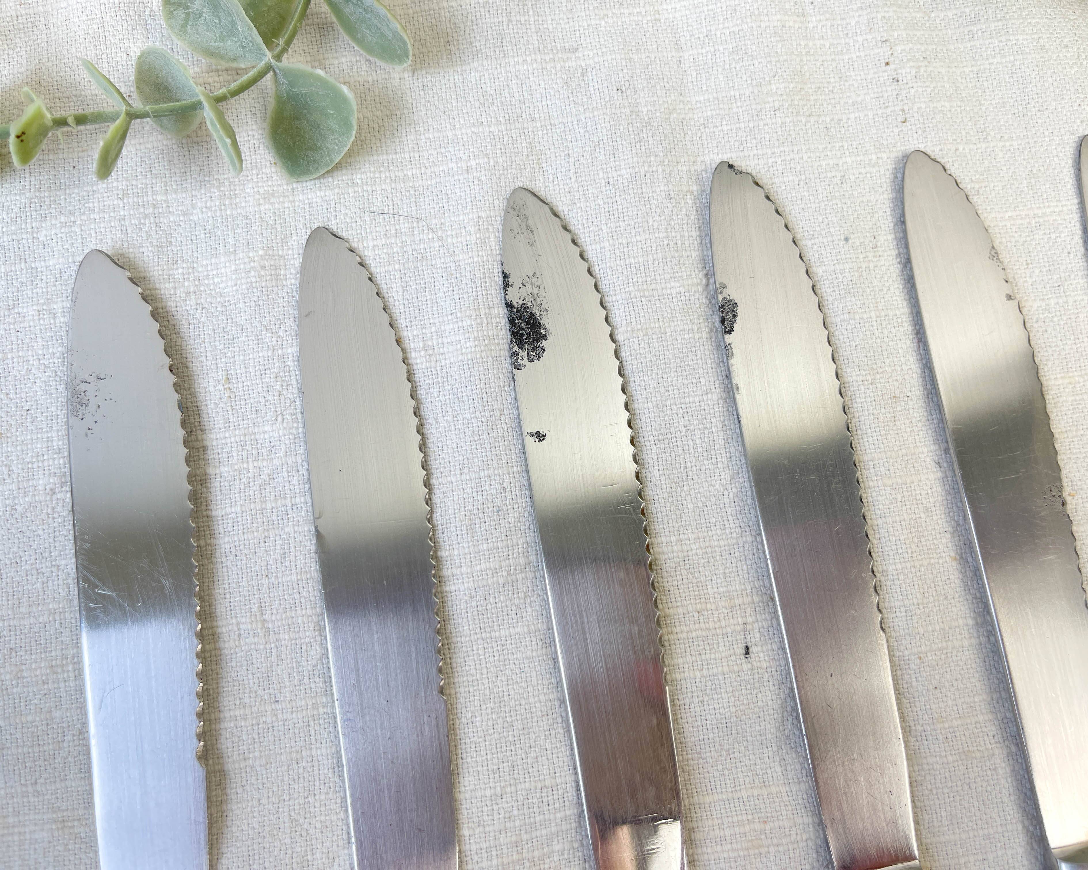6 vintage Bakelite ivory knives France