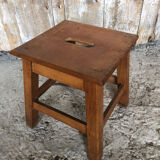 Stool footrest vintage wood #a226