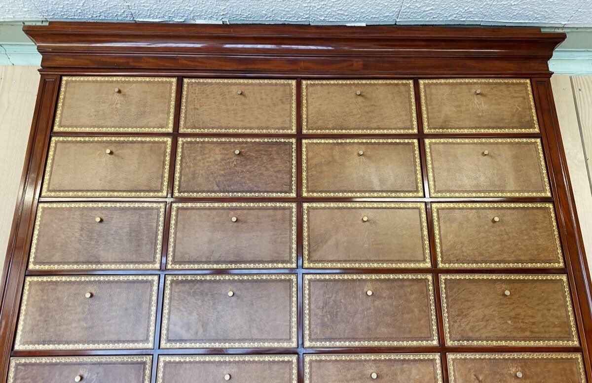 Notary's cardboard maker in mahogany Restoration period