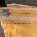 Nappe basque et 6 serviettes en coton orange kiva vintage