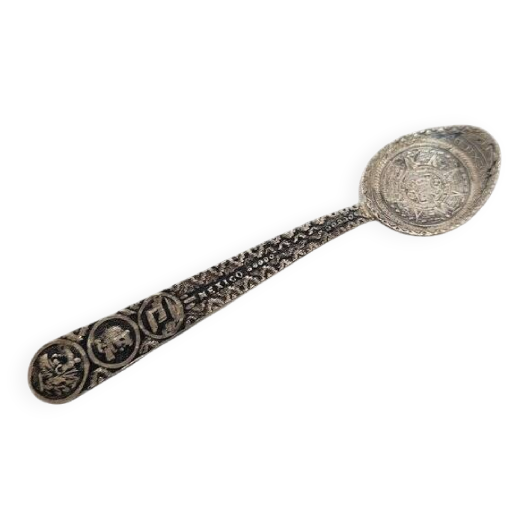 Cuillère à sel en argent, Mexique, années 1950