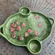 Slurry dish for red fruits, cream pot and vintage sugar bowl