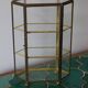 Vintage glass and brass jewelry box