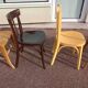 Set of 8 wooden bistro chairs bar mismatched