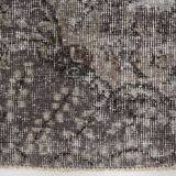 4x7 Gray & Brown Turkish Vintage Rug 114x214Cm SK 4869