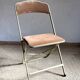 Folding Opera chair in gold-tone metal, 1970s
