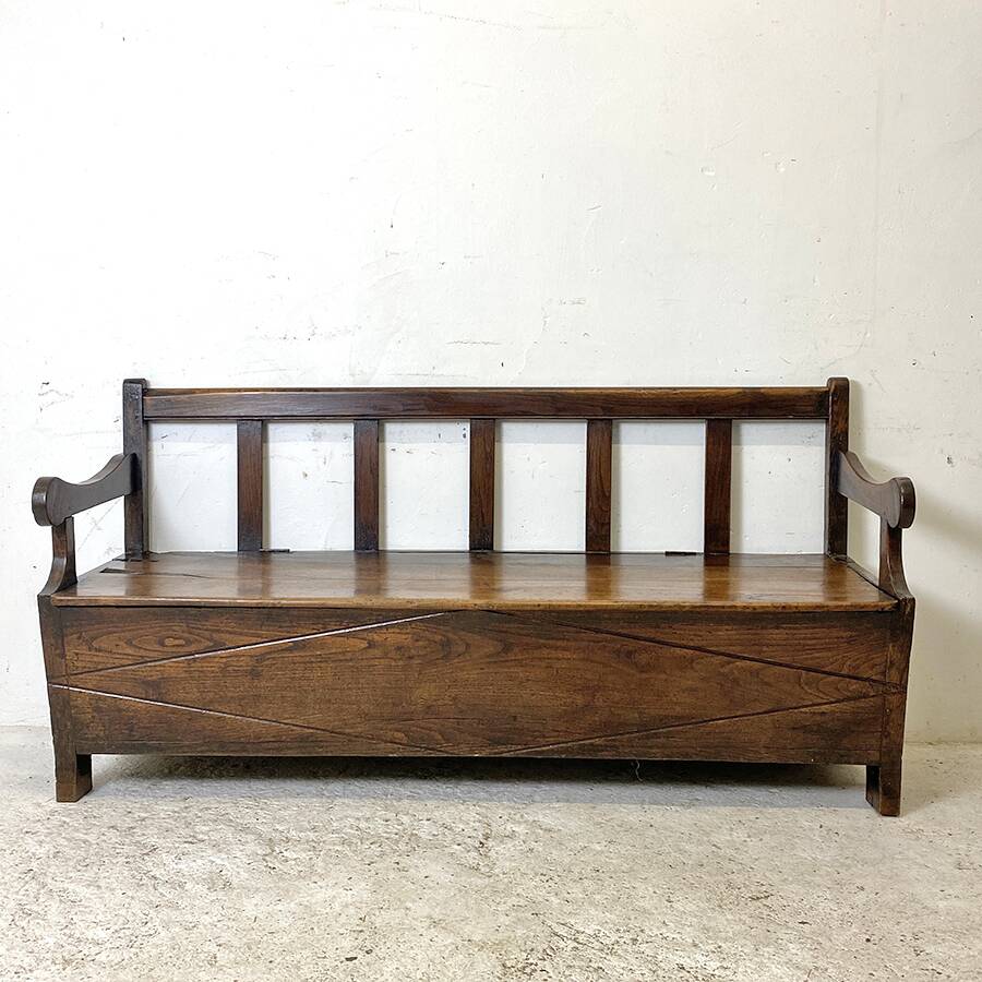 Solid oak monastery chest