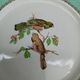Lot 1 large oval dish and 3 bird plates Green background