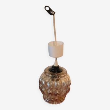 Amber glass chandelier pendant Helena Tynell 1960 70s