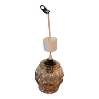 Amber glass chandelier pendant, 1960-70