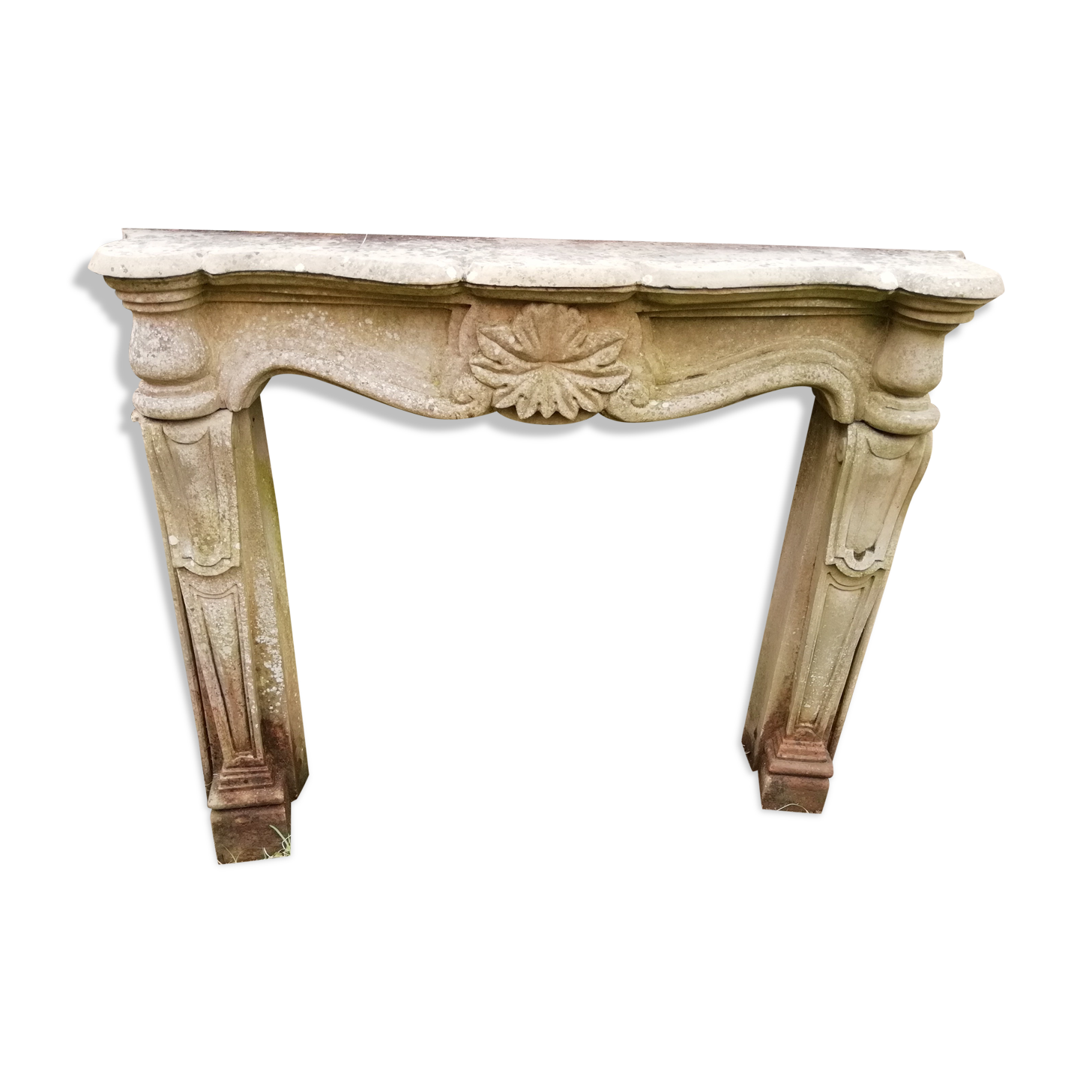 Stone fireplace