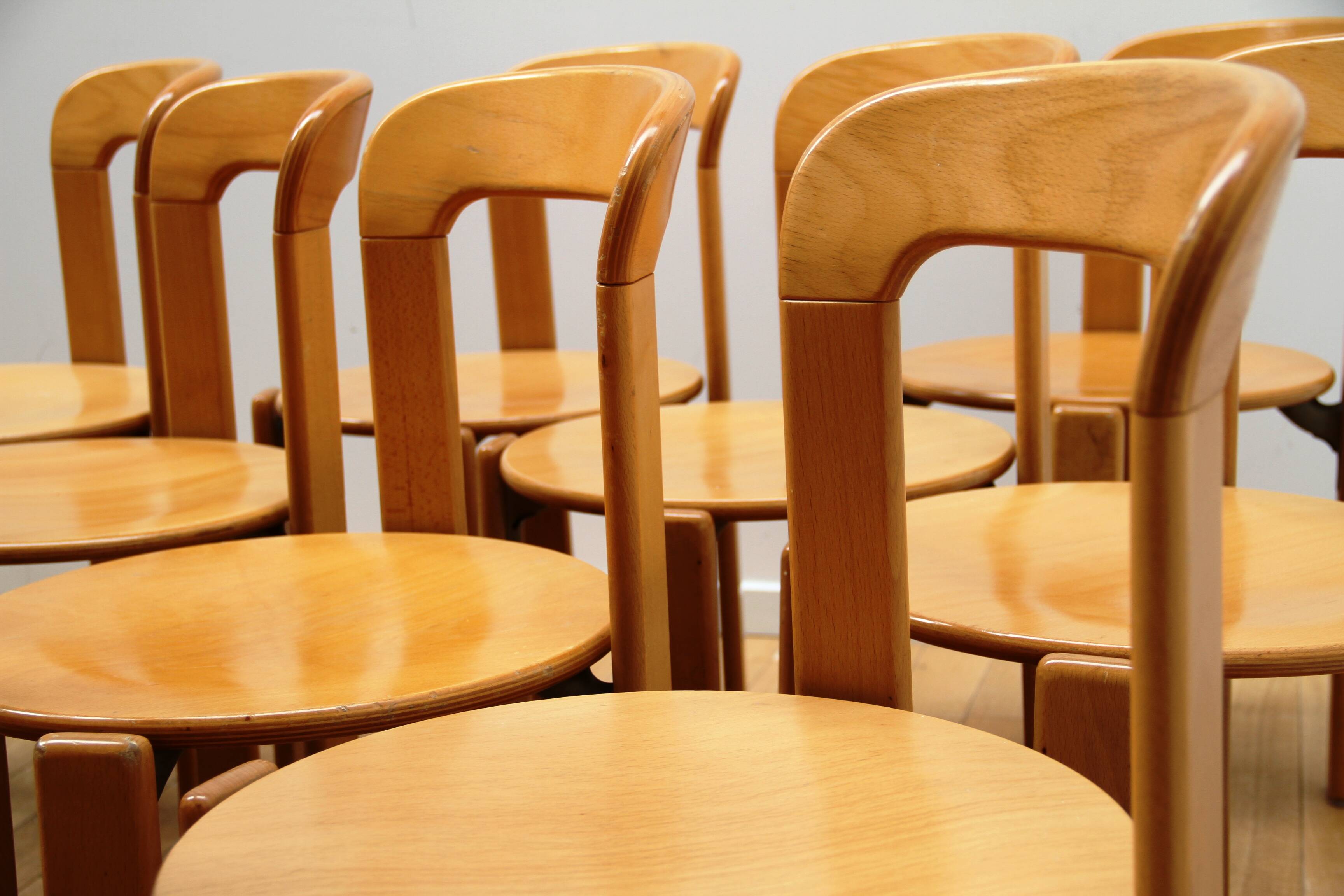 Suite of 10 Bruno Rey chairs, Kusch CO