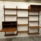 Vintage Scandinavian Teak Wall Unit by Poul Cadovius for Royal System, Cope