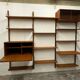 Meuble mural scandinave vintage en teck par Poul Cadovius pour Royal System, Cope