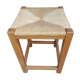 Tabouret en bois et paille