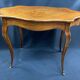 Louis XV style violin-shaped inlaid writing table desk
