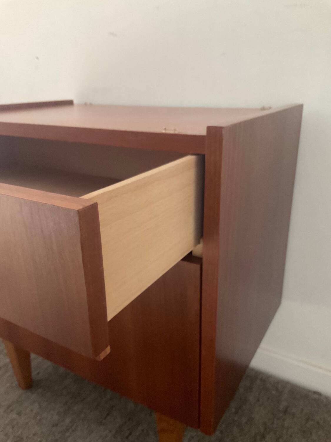 Scandinavian teak bedside table from the 60s and 70s