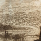 Old drawing, wash depicting Koblenz