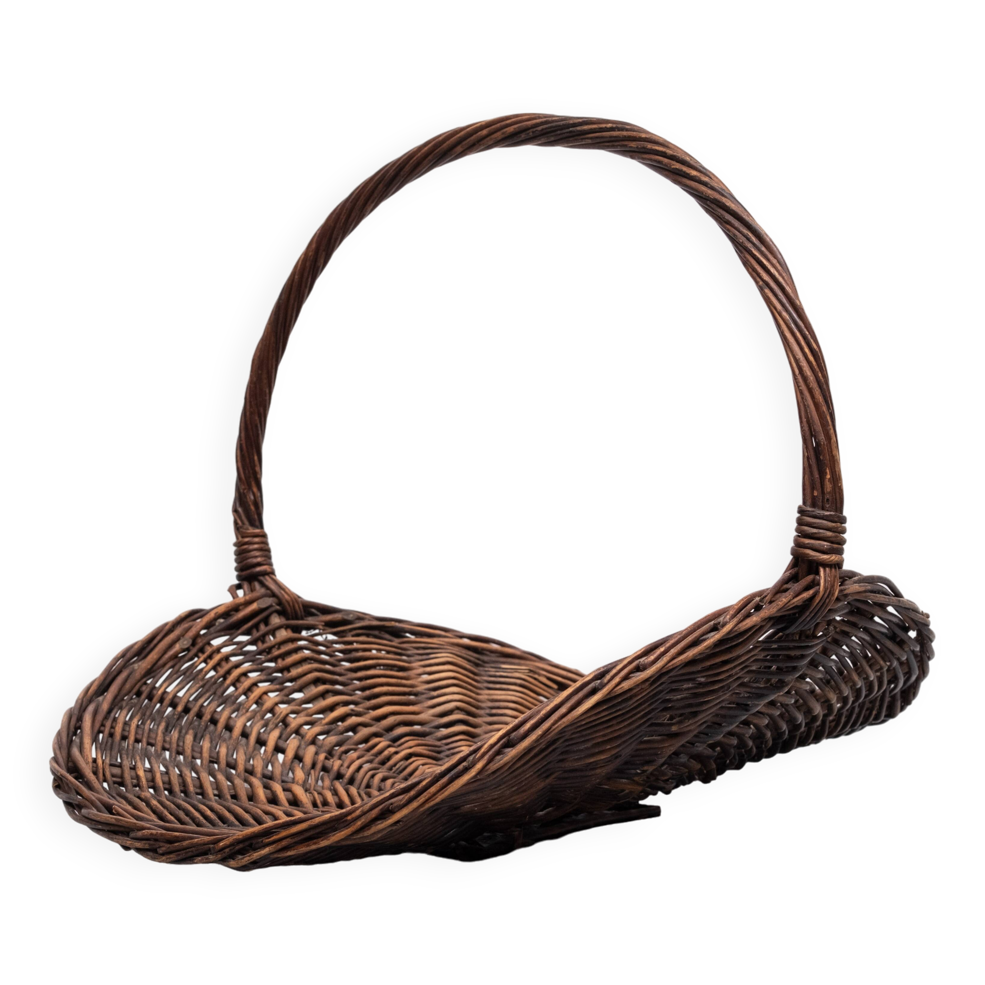 Vintage Rattan magazine holder 1960s Holland