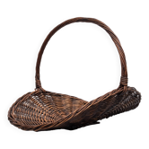 Vintage Rattan magazine holder 1960s Holland