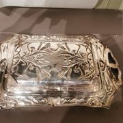 Art Nouveau silver-plated metal centerpiece by Armand Frenais