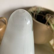 Vintage cone lamp in white opaline glass – SCE edition, France 1980s