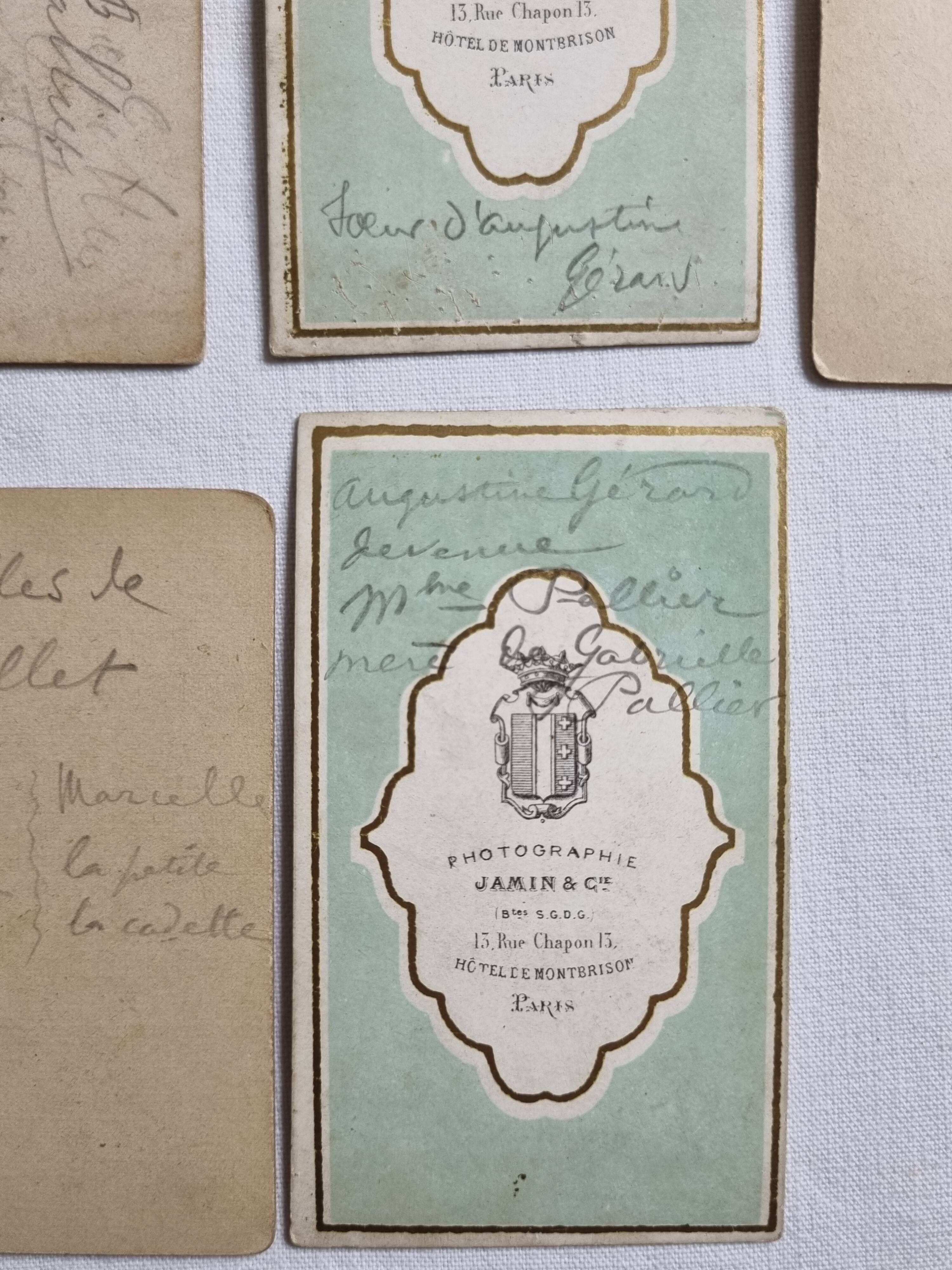 Set of 21 old photographic portraits from the end of the 19th century to the beginning of the 20th century