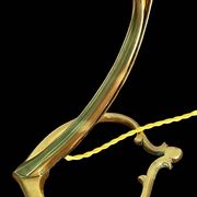 Lamp art & craft foot gooseneck was benson adjustable bronze and lampshade tulip iridescent crystal