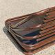 Canapé Mid Century Modern en bambou et cuir par Vivai del Sud