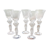 Glasses with liqueurs in crystal of bayel feet come