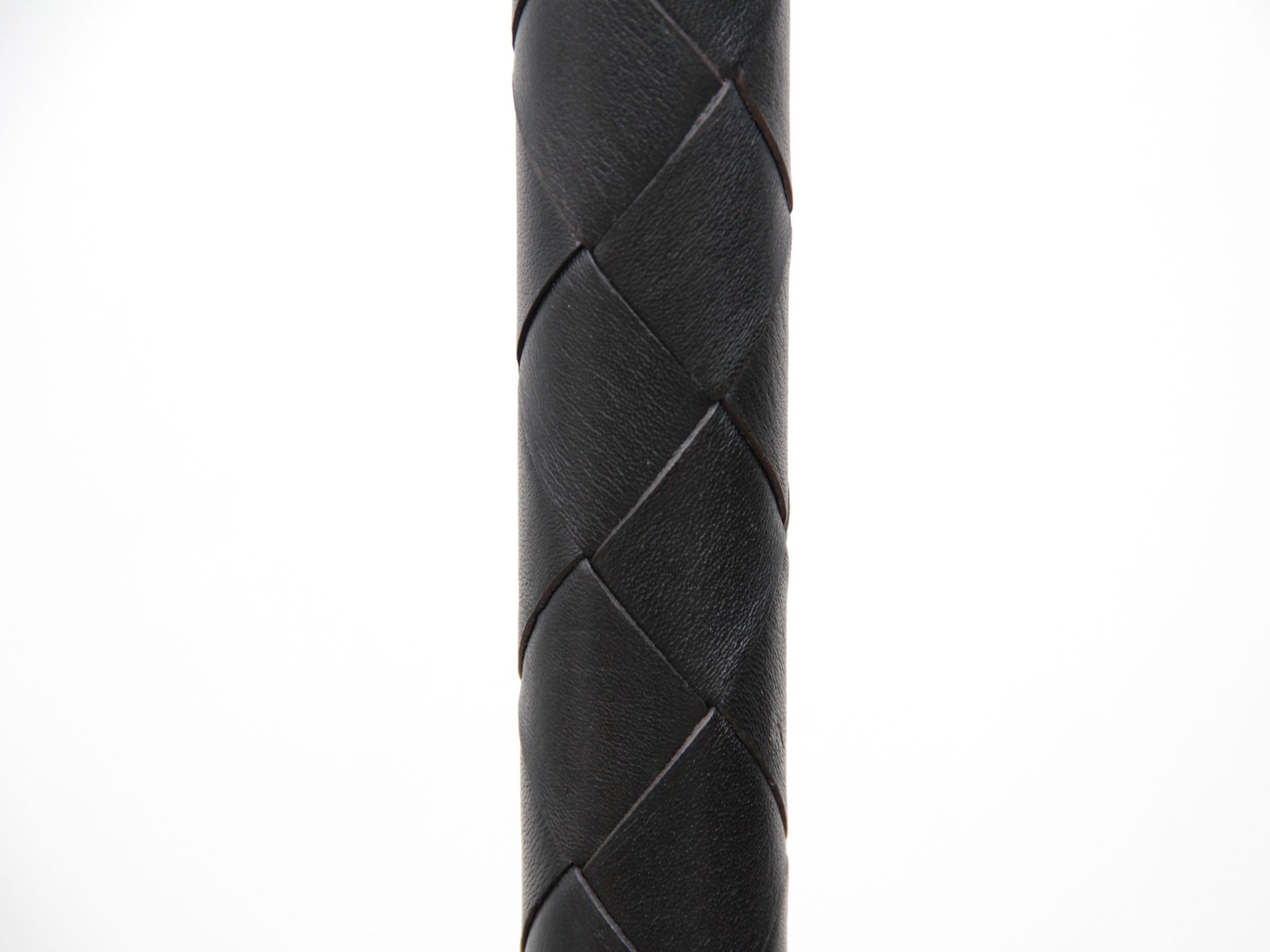 Scandinavian leather and aluminium floor lamp