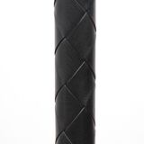 Scandinavian leather and aluminium floor lamp