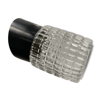 Old wall lamp molded glass 1960