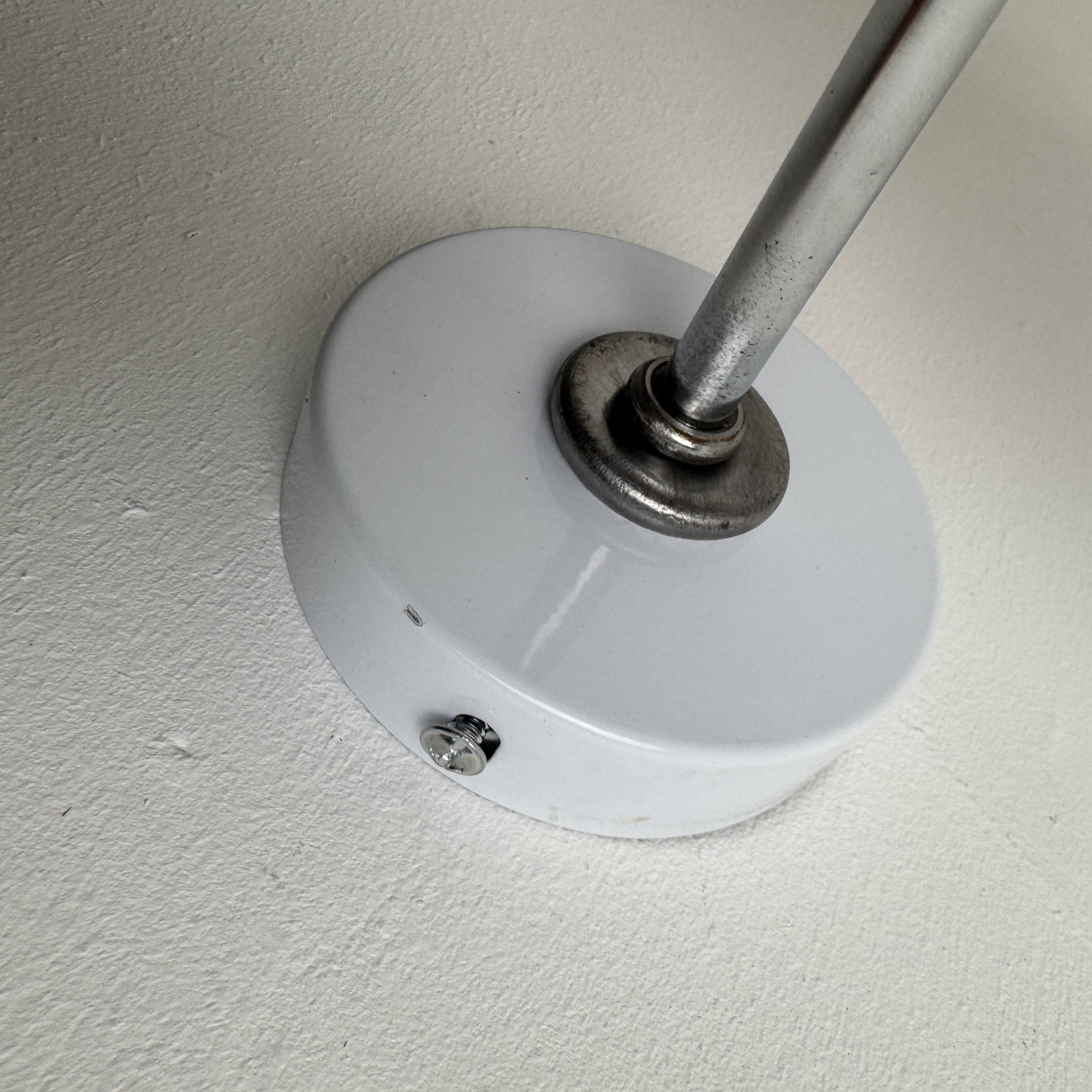 VINTAGE METAL AND OPALINE WALL LIGHT