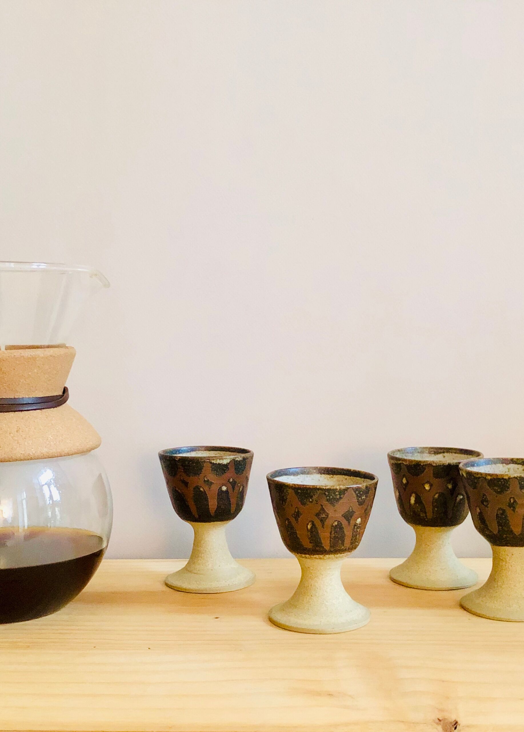 Set of 5 coffee cups mini mazagran