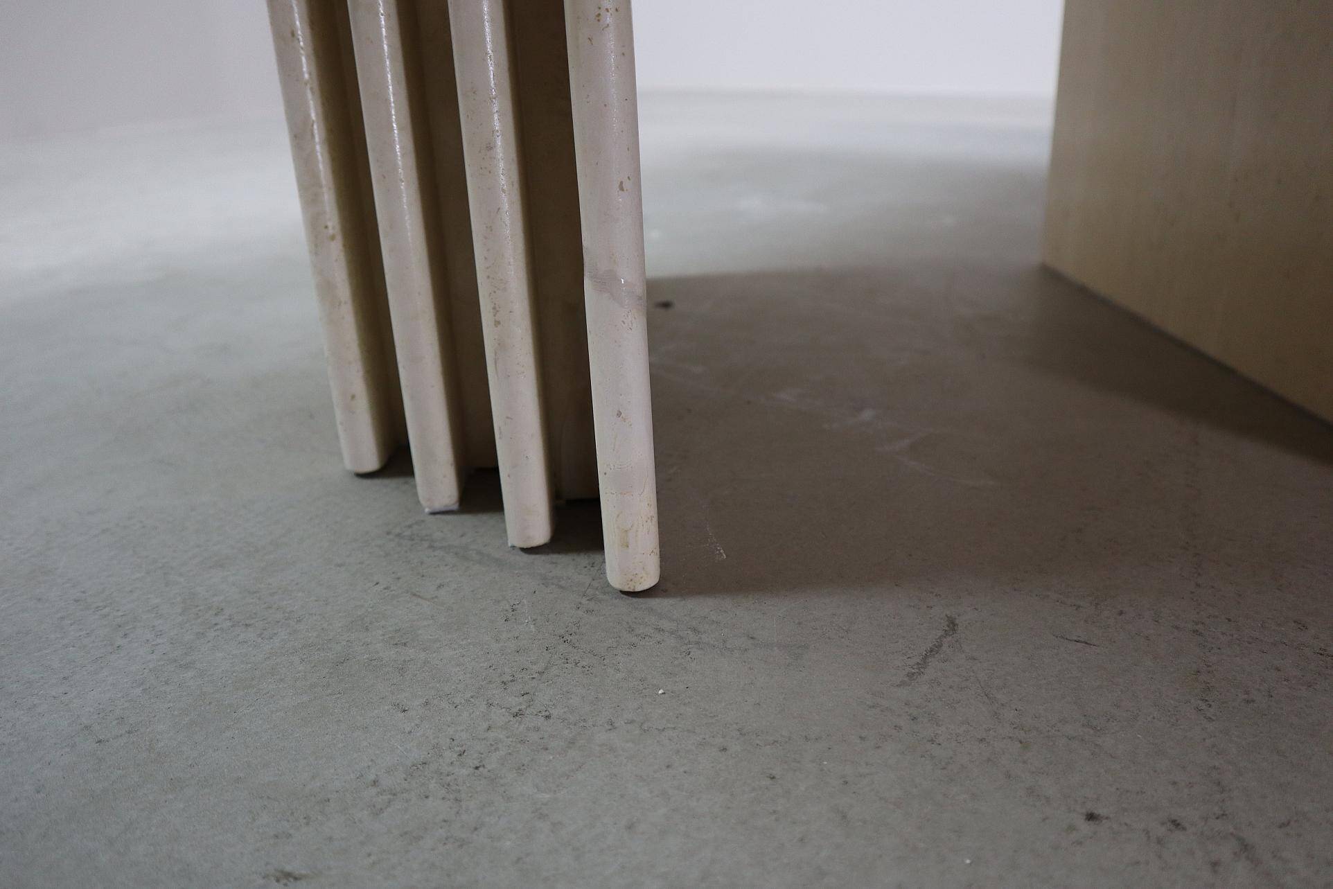 Travertine dining table, Italy 1960s