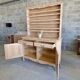 Oak sideboard fully sandblasted and varnished.