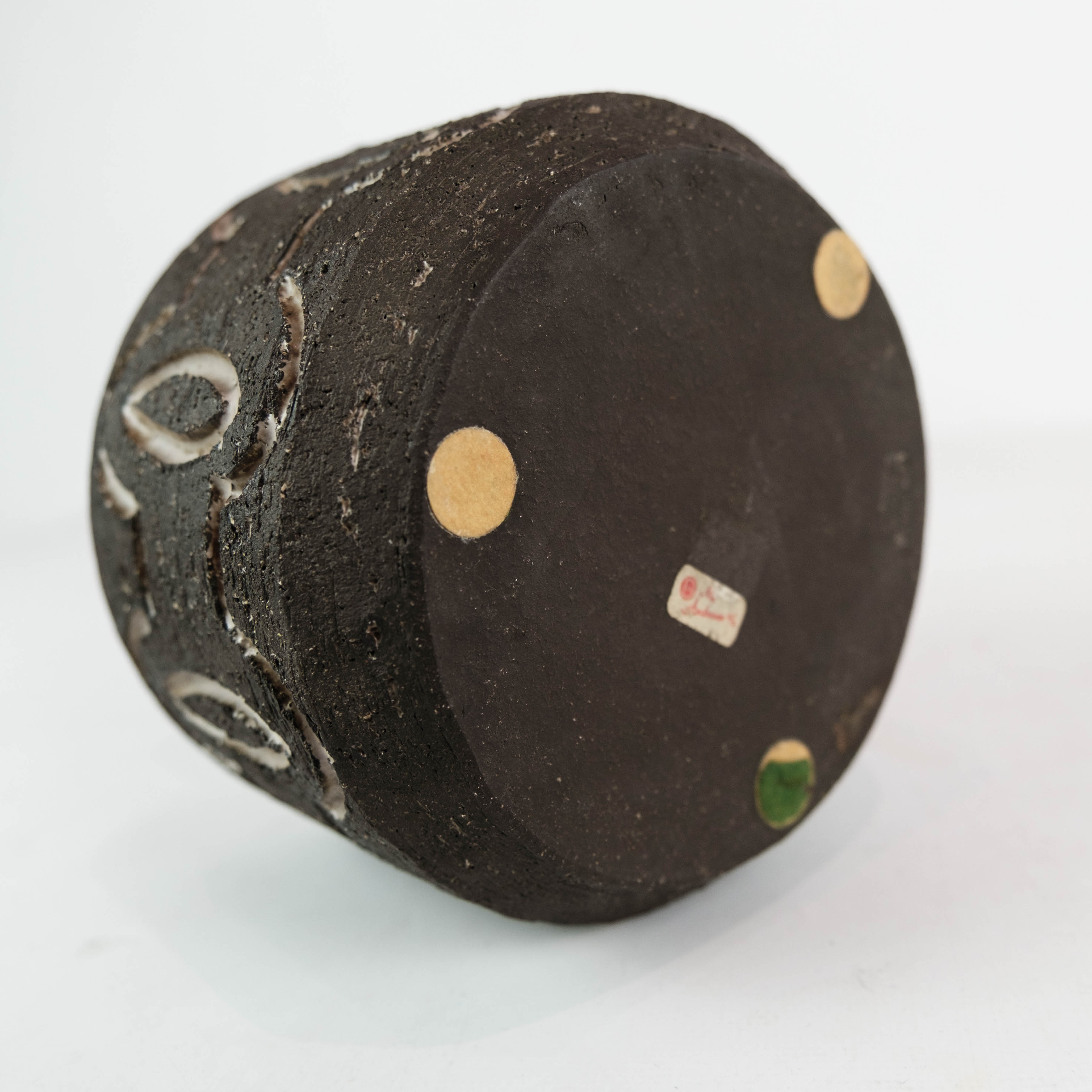 Ceramic vase in dark nuances by Loevemose Ceramics, 1960s