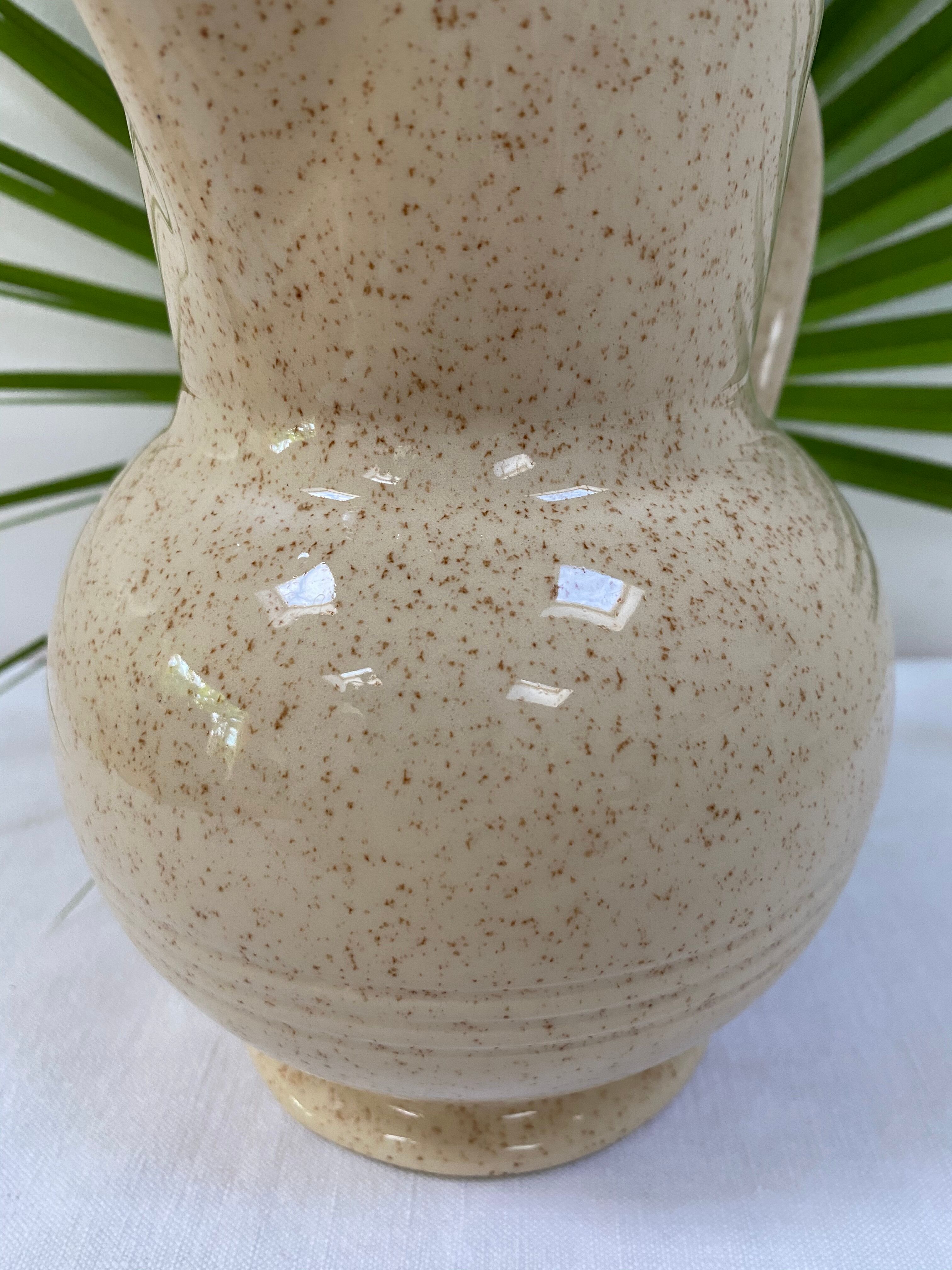Speckled ceramic vase pitcher