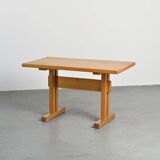 Solid pine table, Les Arcs, France.