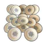 16 flat plates in Salins earthenware