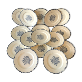 16 flat plates in Salins earthenware